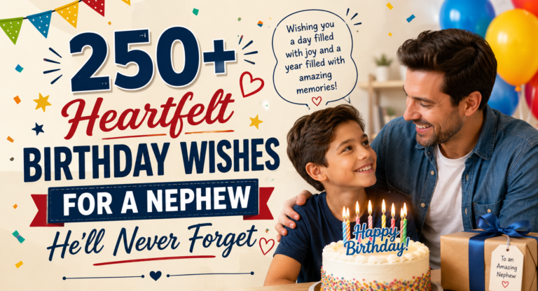 250+ Heartfelt Birthday Wishes for a Nephew He’ll Never Forget