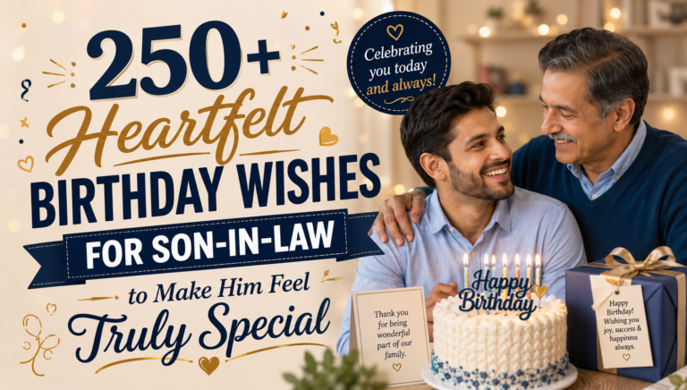 250+ Heartfelt Birthday Wishes for Son-in-Law to Make Him Feel Truly Special