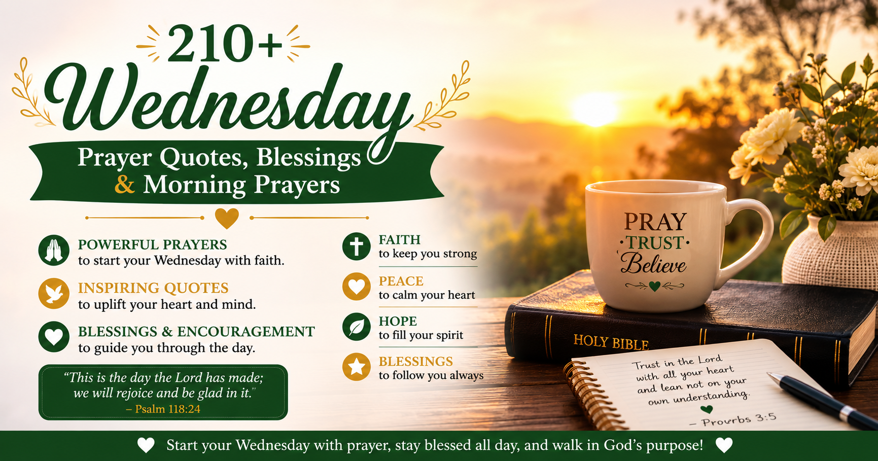 210+ Wednesday Prayer Quotes, Blessings & Morning Prayers