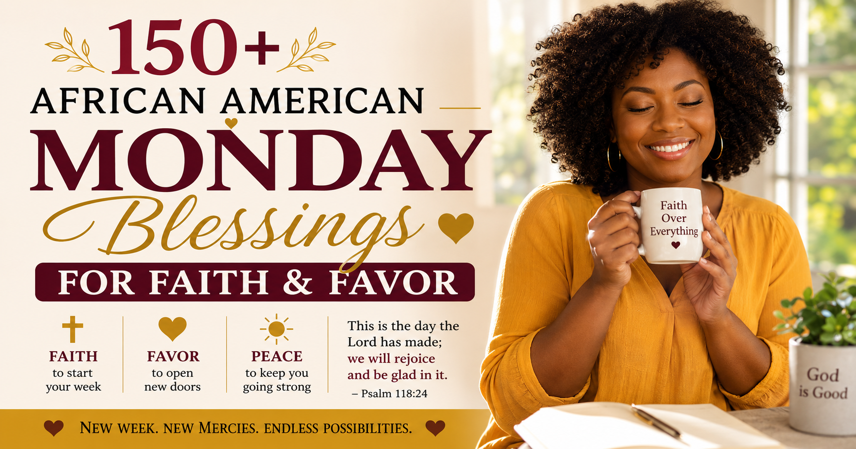 150+ African American Monday Blessings for Faith & Favor